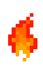 Pixel art gif of a flame