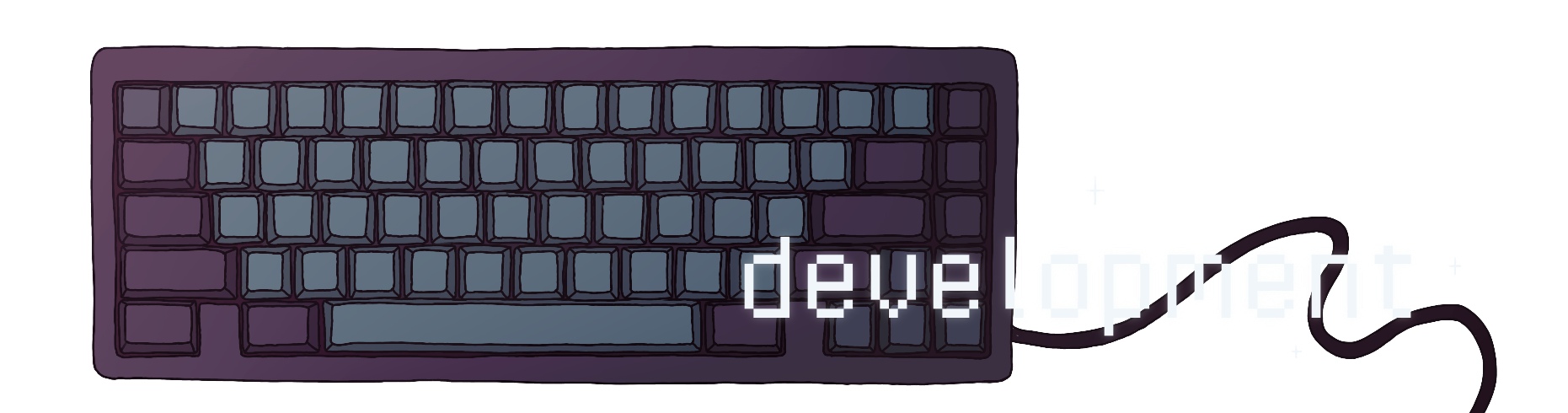 100 Games Development Header. There is a keyboard visible in the picture